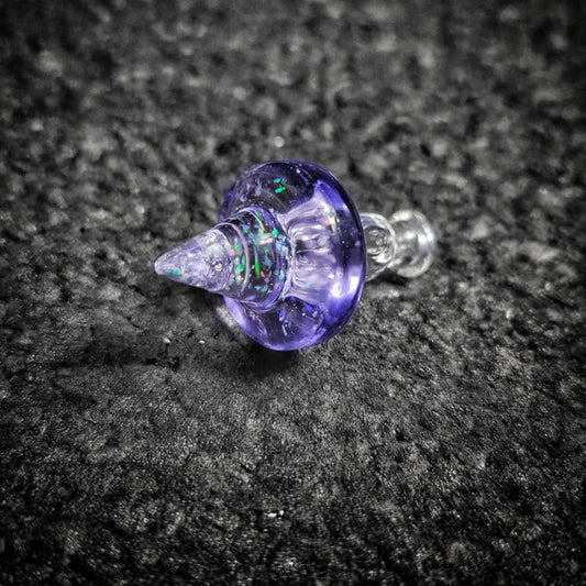 "Purple Rain" 10mm Crushed Opal Spike Joystick By Coos Glass