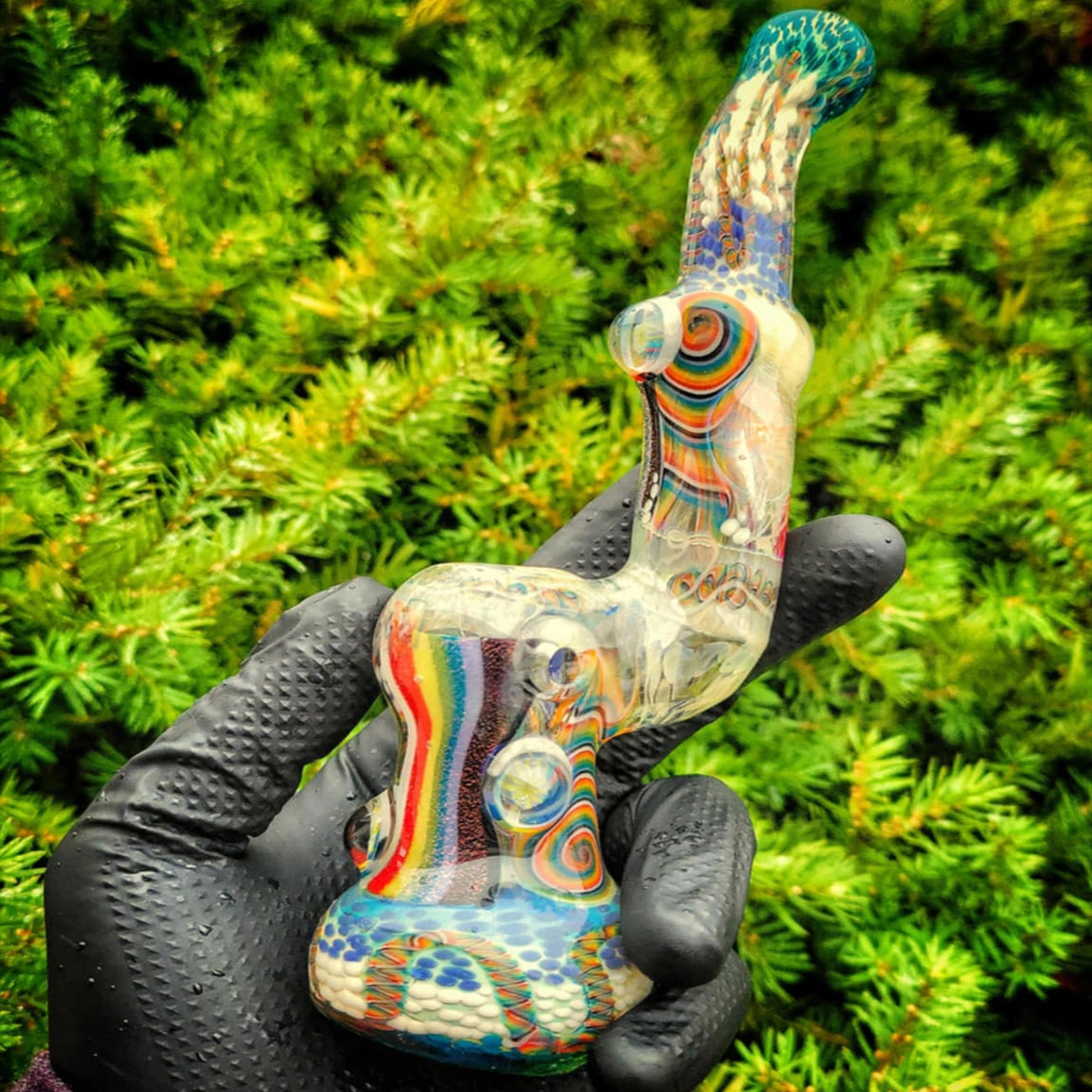 "Rainbow Inside-Out Sherlock Bubbler" By Glass Berry Cupcake