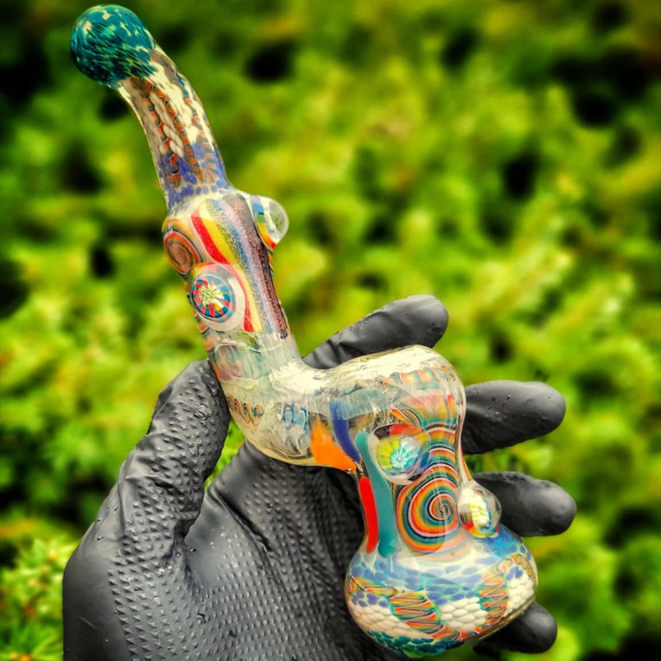 "Rainbow Inside-Out Sherlock Bubbler" By Glass Berry Cupcake