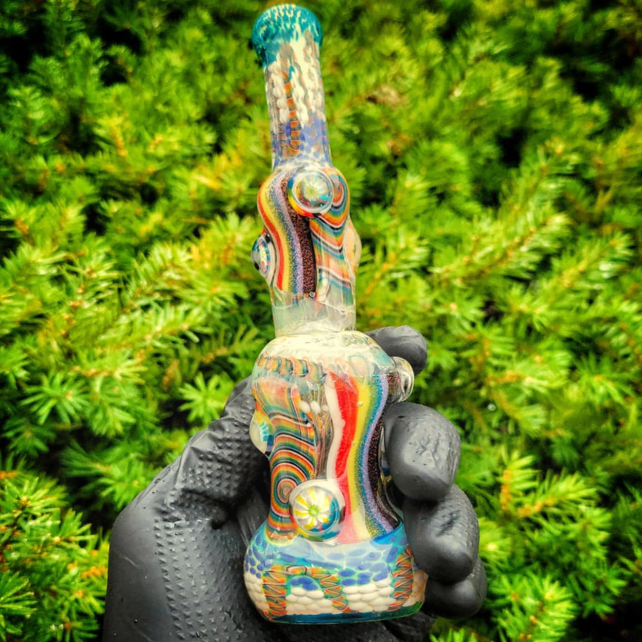 "Rainbow Inside-Out Sherlock Bubbler" By Glass Berry Cupcake