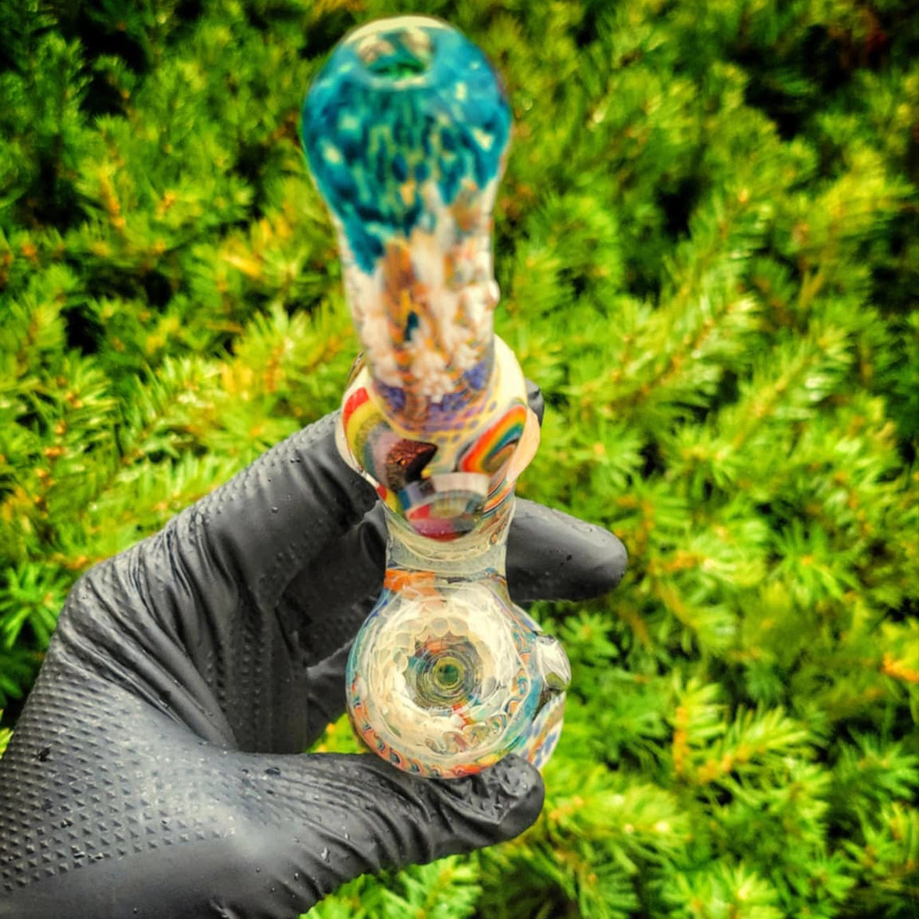 "Rainbow Inside-Out Sherlock Bubbler" By Glass Berry Cupcake