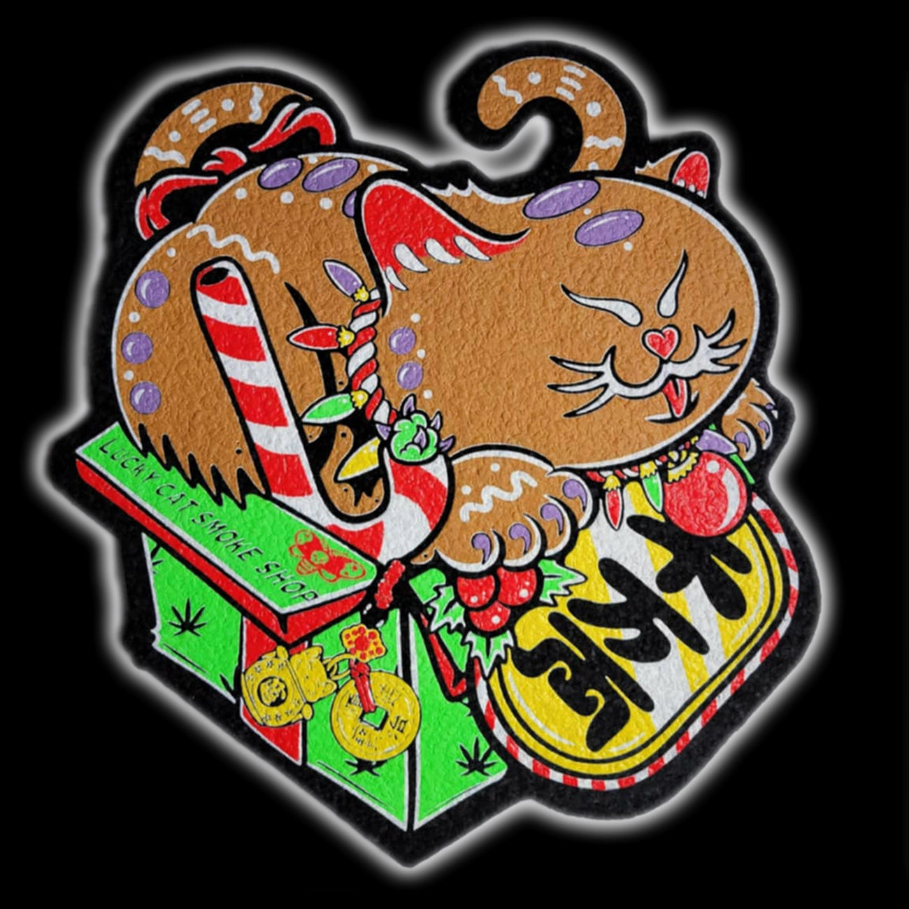 "Gingerbread Lucky Cat" Moodmat By Dark Mountain x Lucky Cat