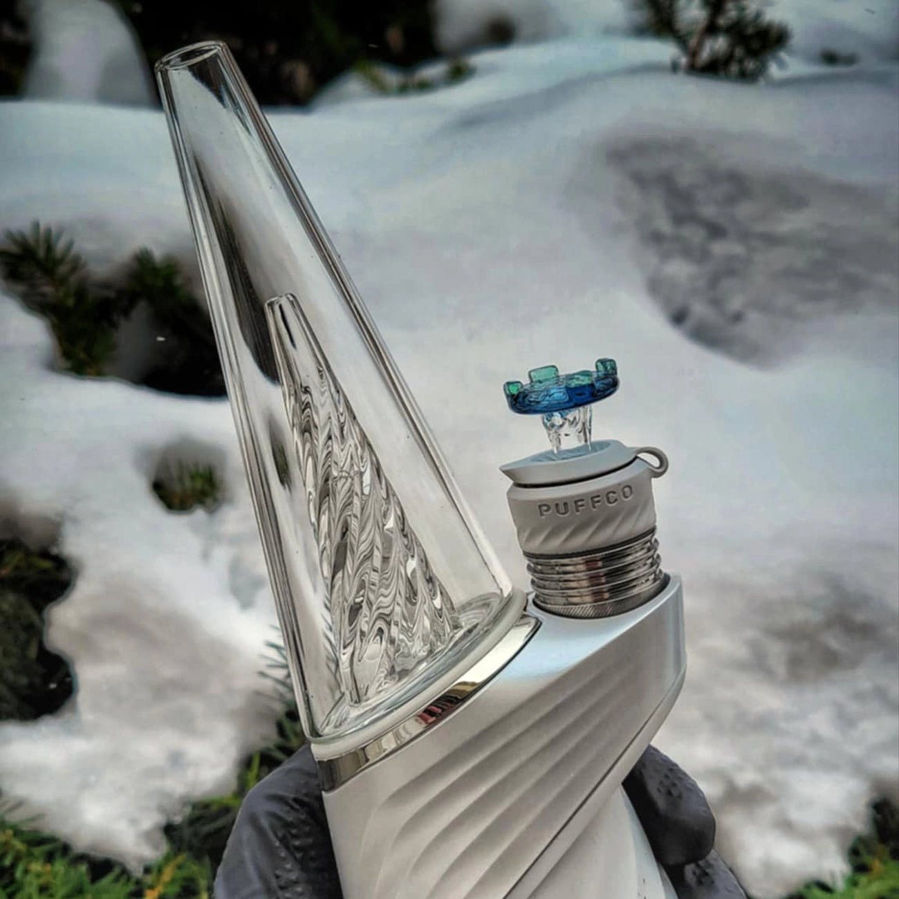 "Blue Stardust Rook" 3DXL Joystick By JEBB Glass