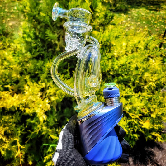 "Top Hat Skully #4" Puffco Recycler By Weil Glass