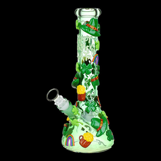 10" St. Patrick's Day Glow Beaker