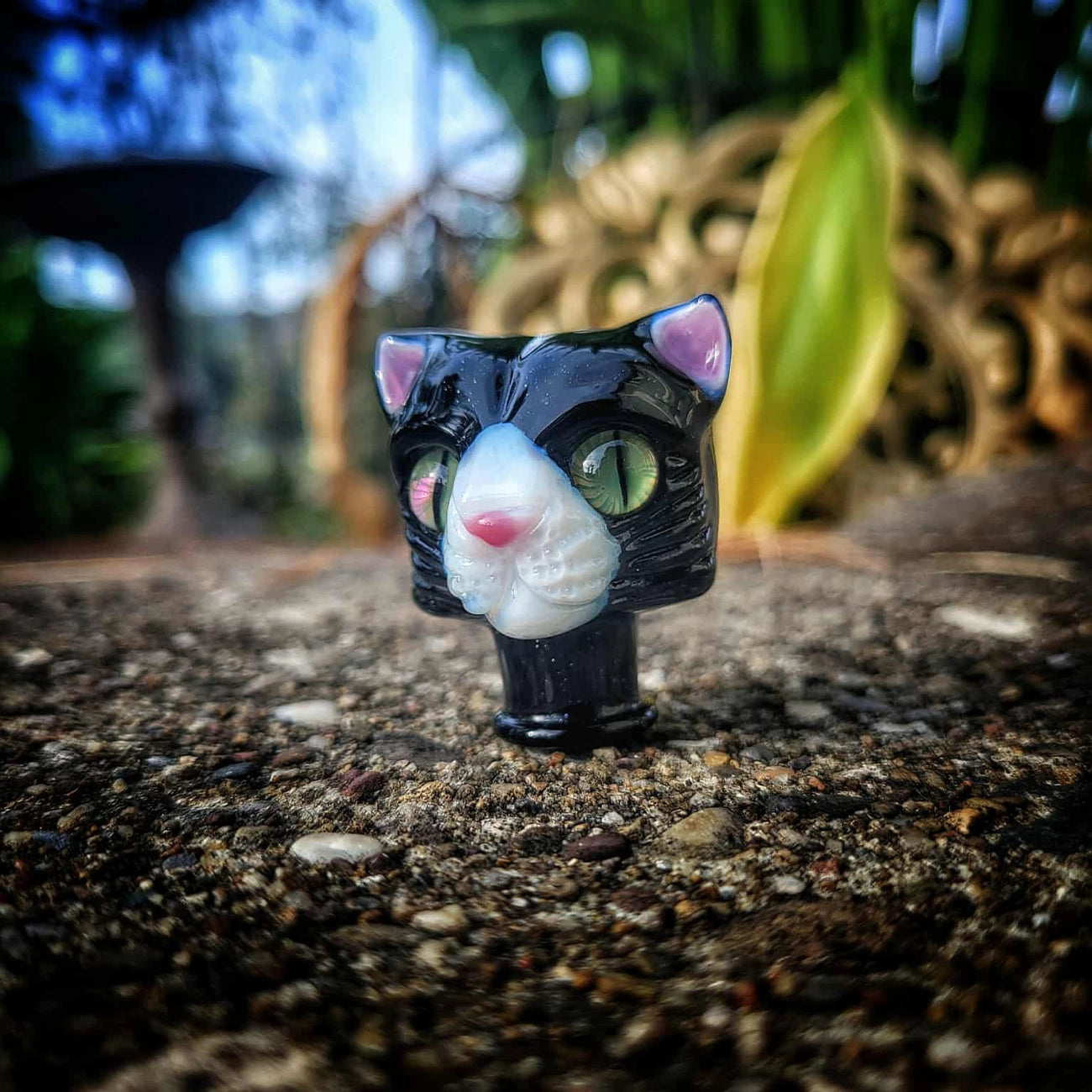 "Tuxedo Kitty" Puffco Pivot Tip By Nathan Belmont Glass