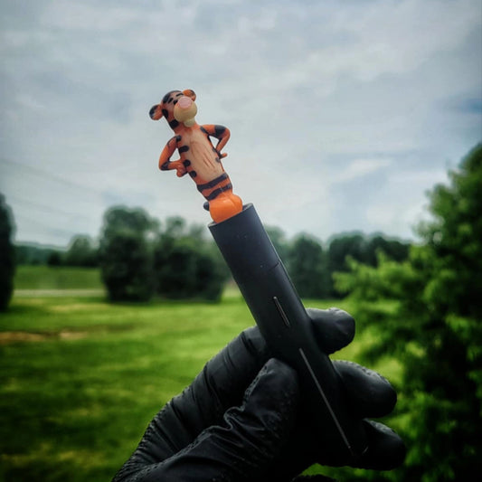 "Tigger" Puffco Pivot Tip By Tammy Baller Glass