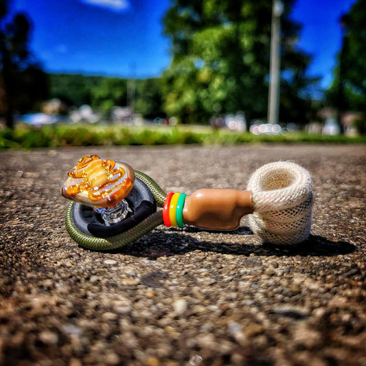 "Toasty Rastafarian" Soul Masta Glass X Tuff Tether Combo