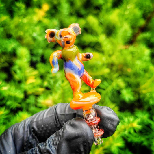 "Tye-Dye Dead Bear" Joystick By Lazy Glass