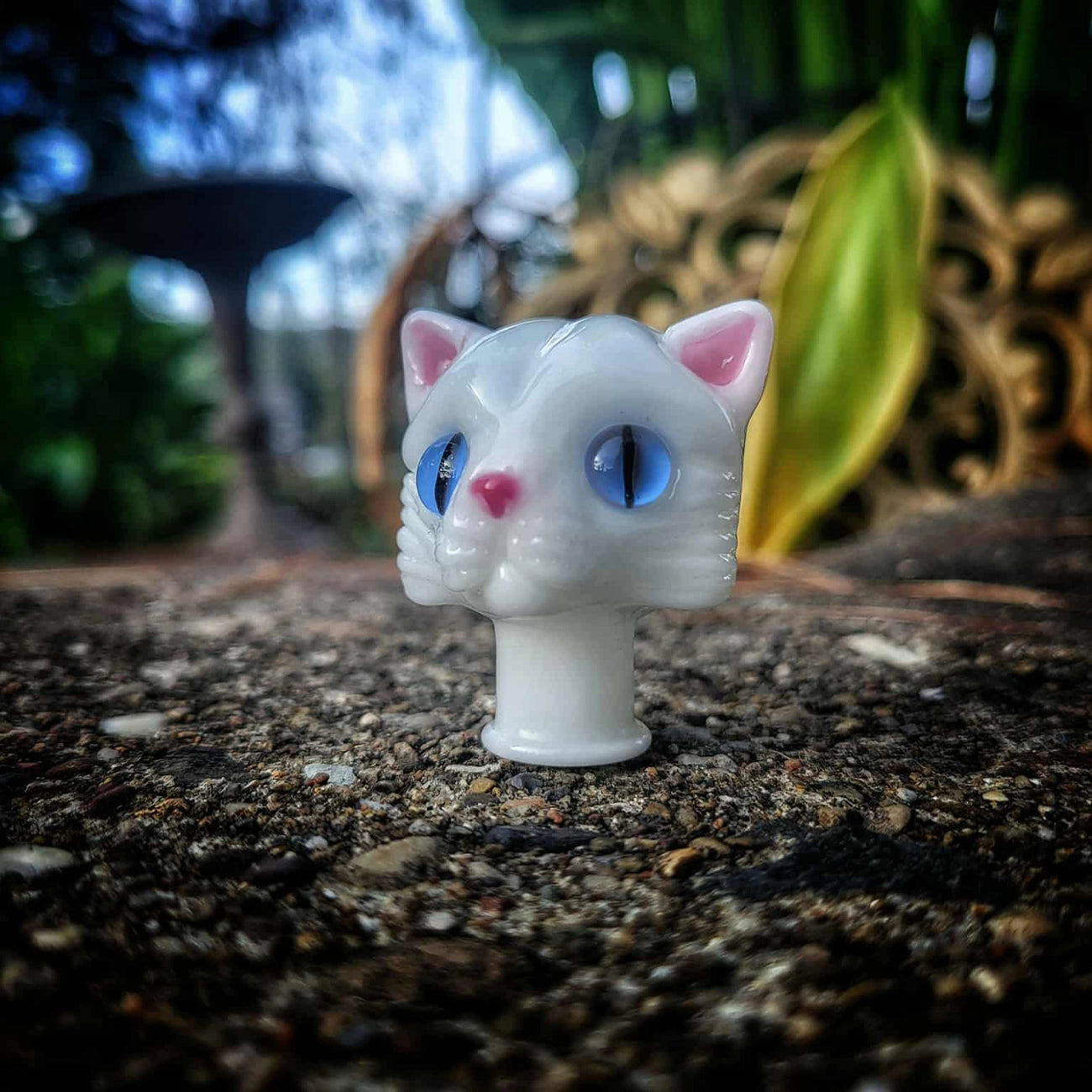 "Persian White Kitty" Puffco Pivot Tip By Nathan Belmont Glass