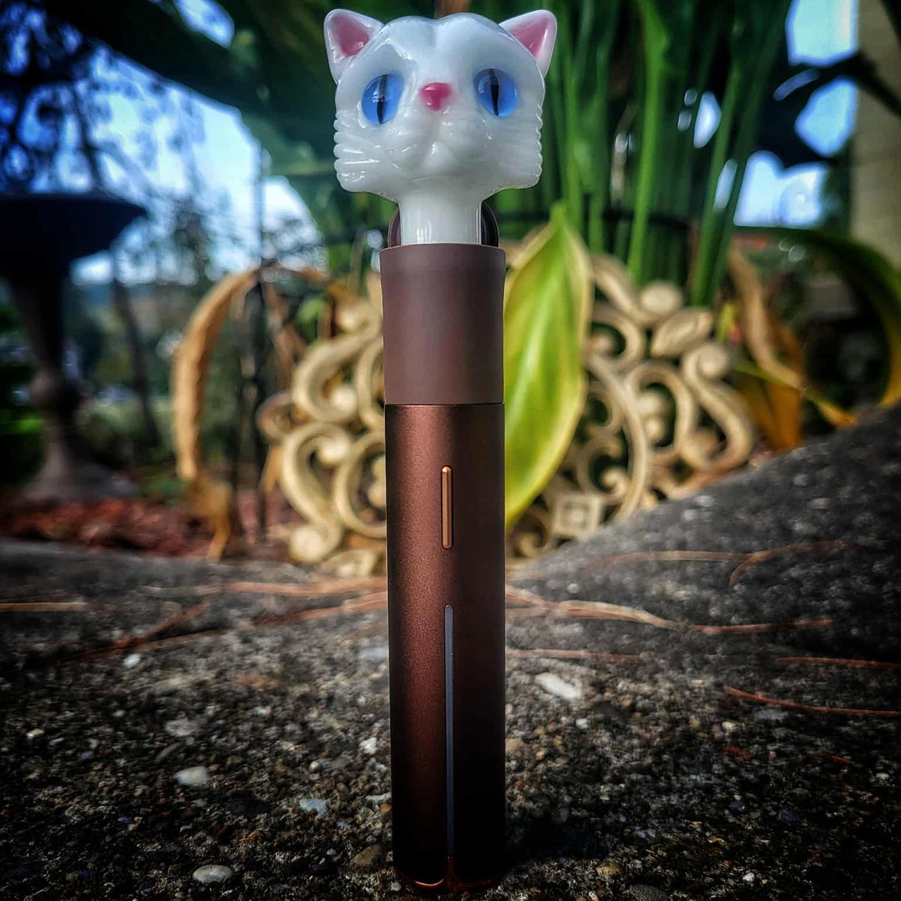 "Persian White Kitty" Puffco Pivot Tip By Nathan Belmont Glass