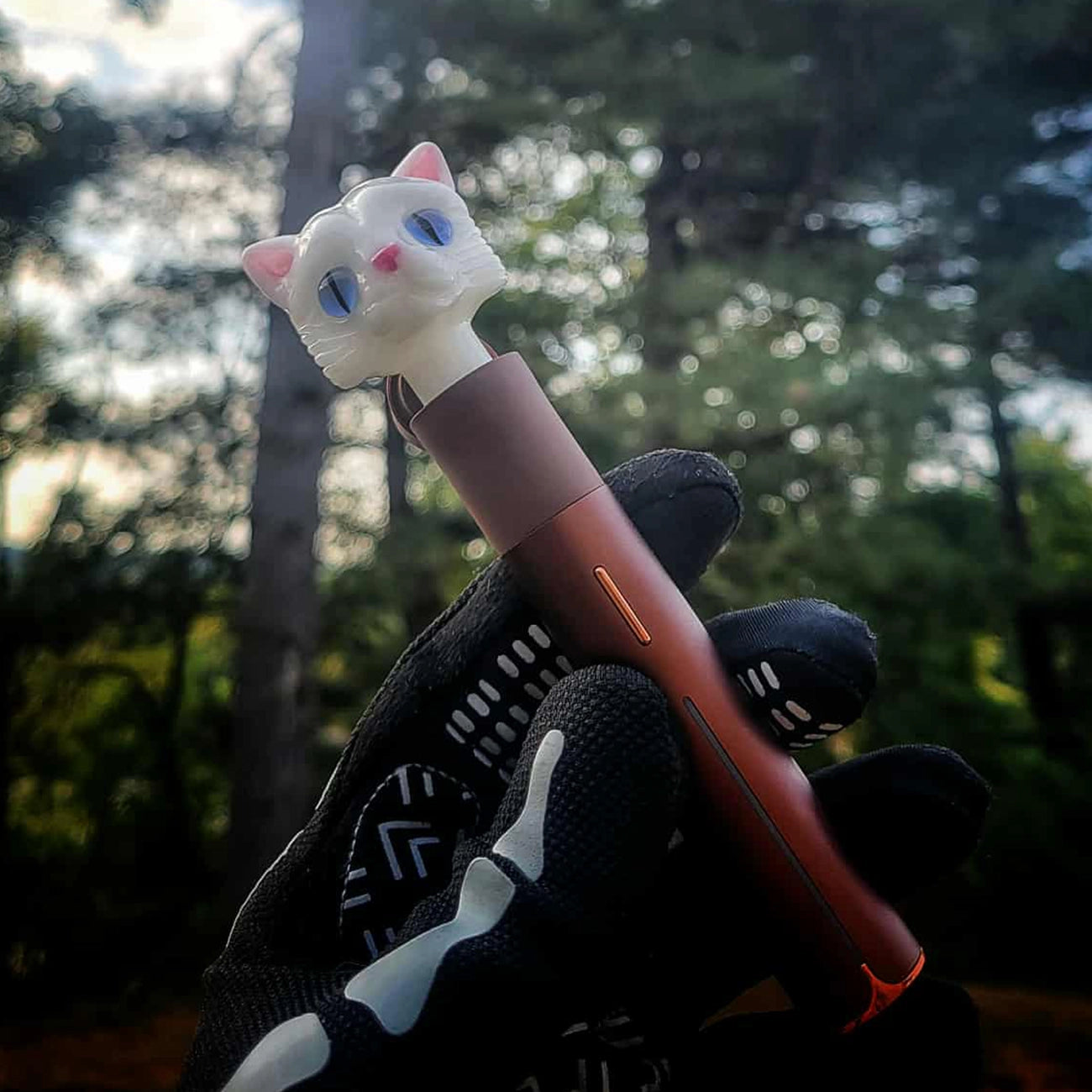 "Persian White Kitty" Puffco Pivot Tip By Nathan Belmont Glass