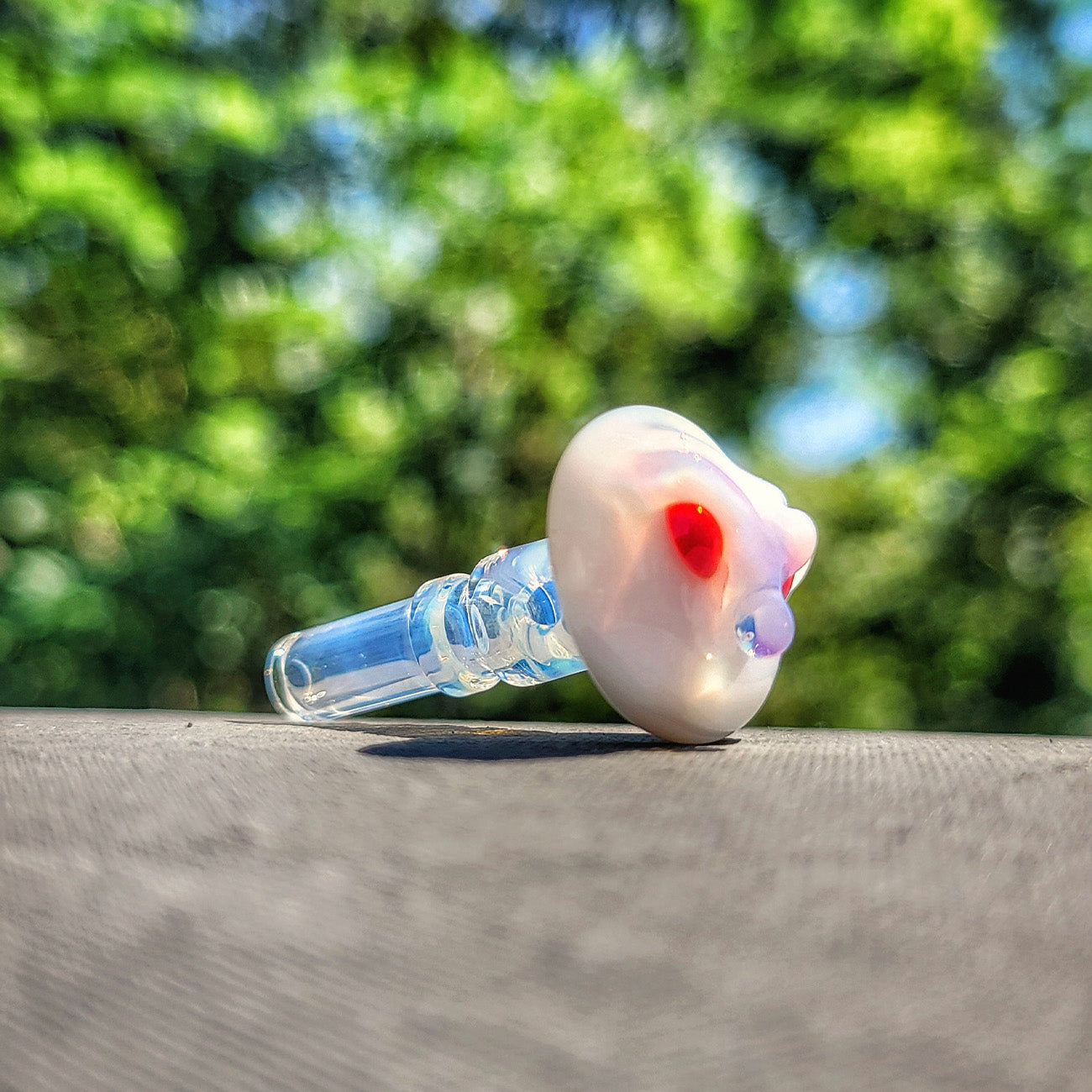 "Evil White" Monster Face Dr.Dabber Switch Go Joystick Cap By Meademade Glass