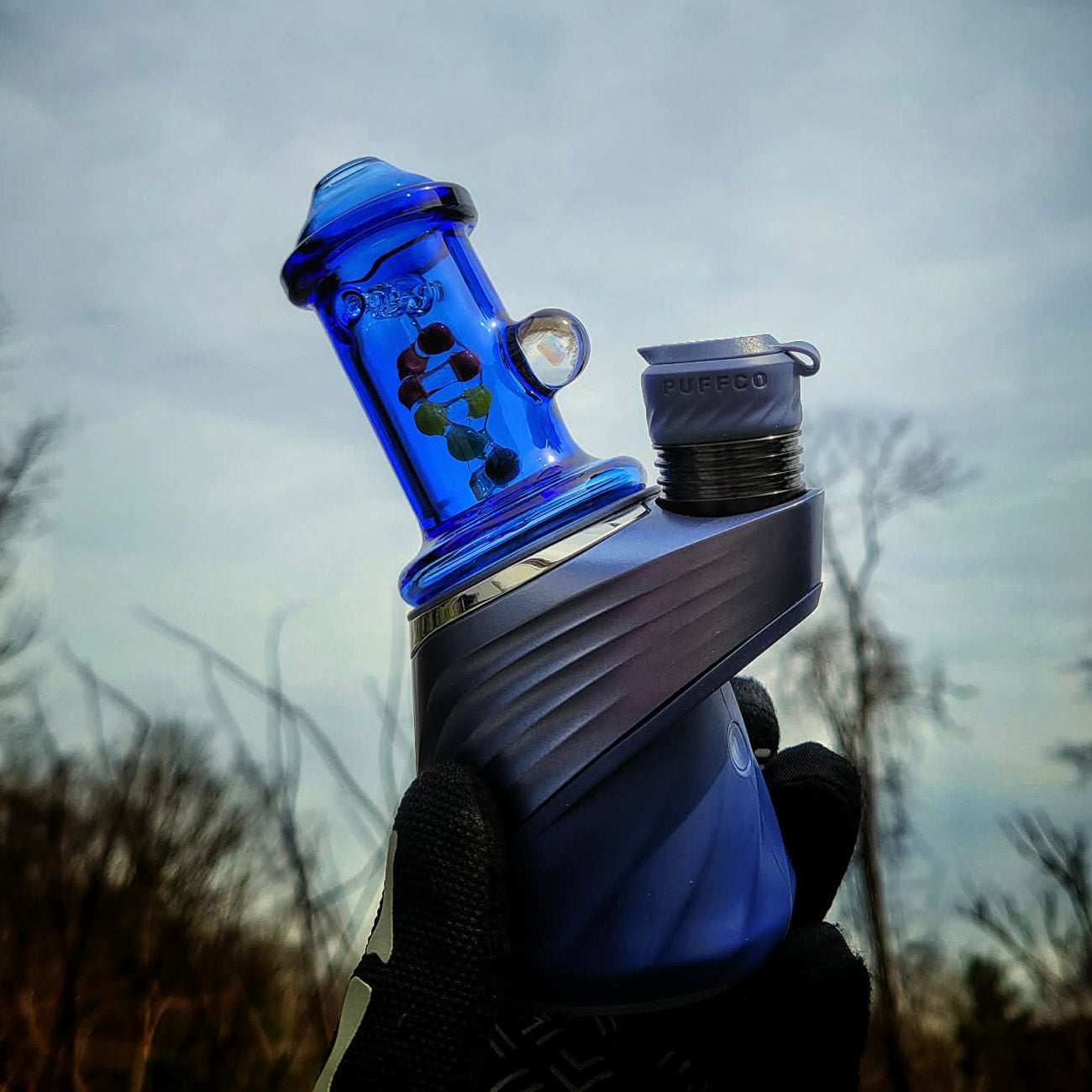 "Blue DNA" Dry Top By Calibear Glass