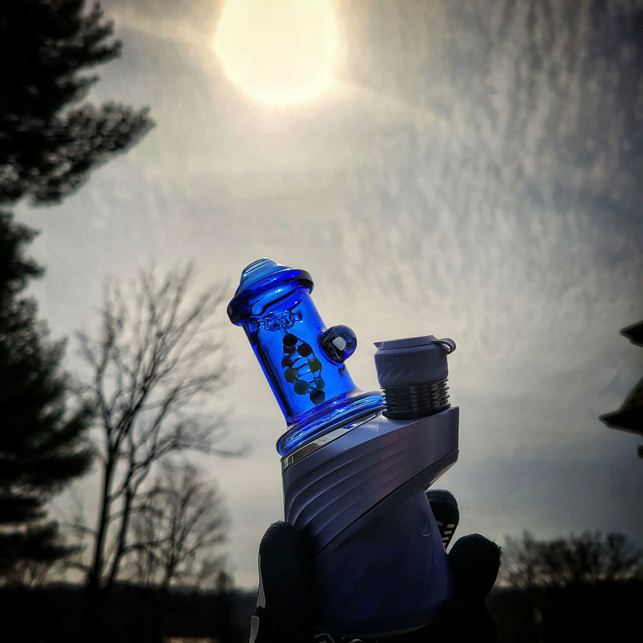 "Blue DNA" Dry Top By Calibear Glass
