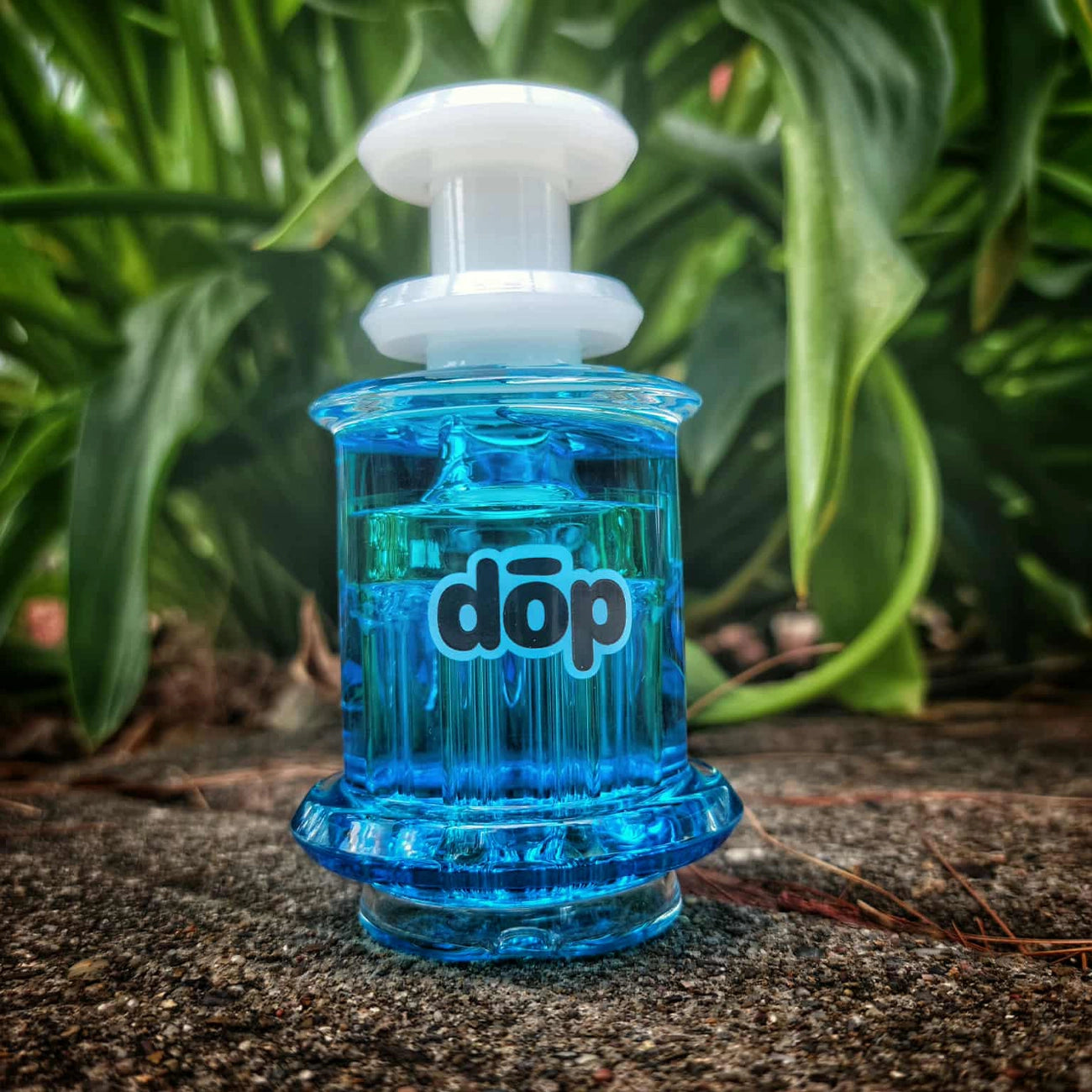 "Blue Glycerin Chugger" Puffco Attachment By Dop Glass