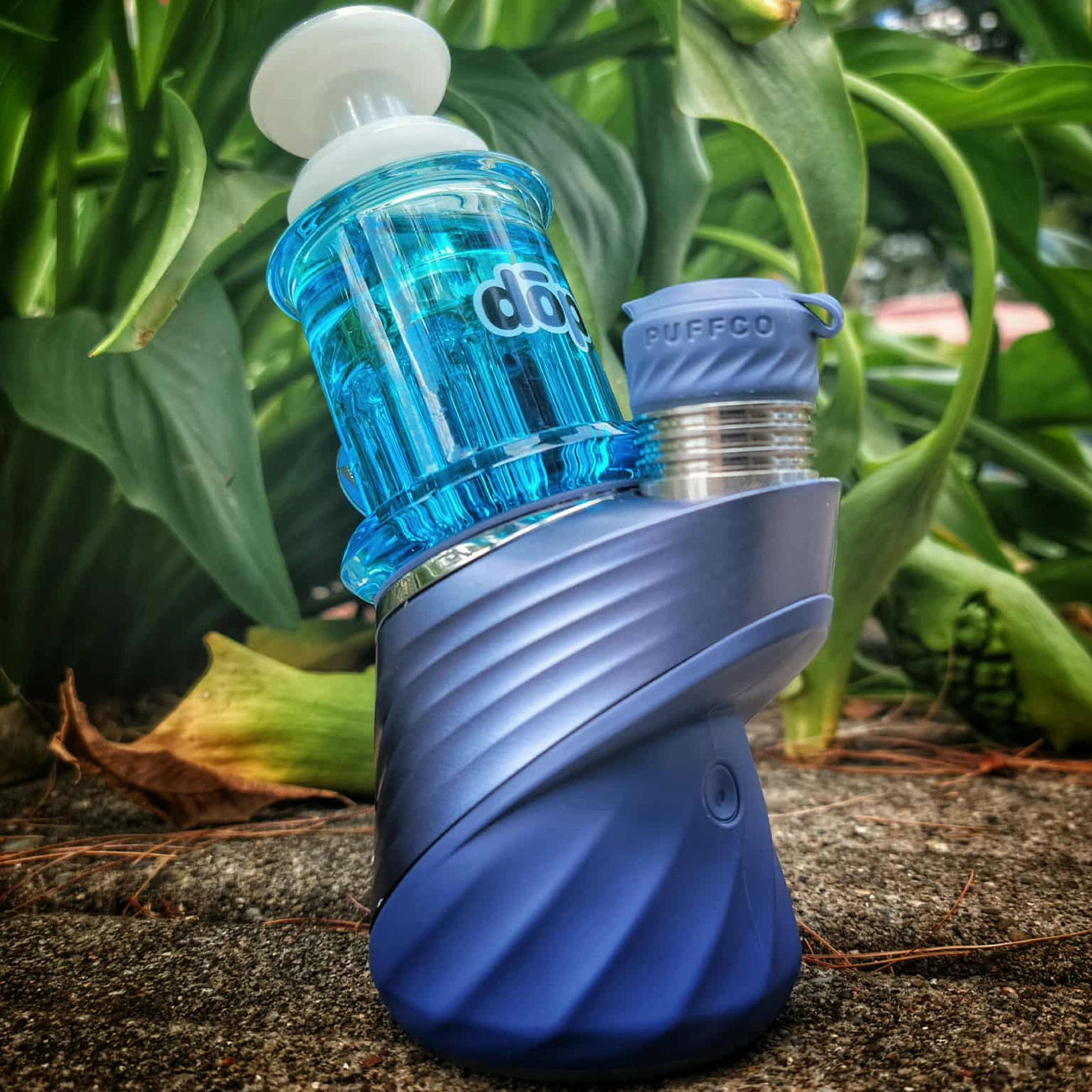 "Blue Glycerin Chugger" Puffco Attachment By Dop Glass