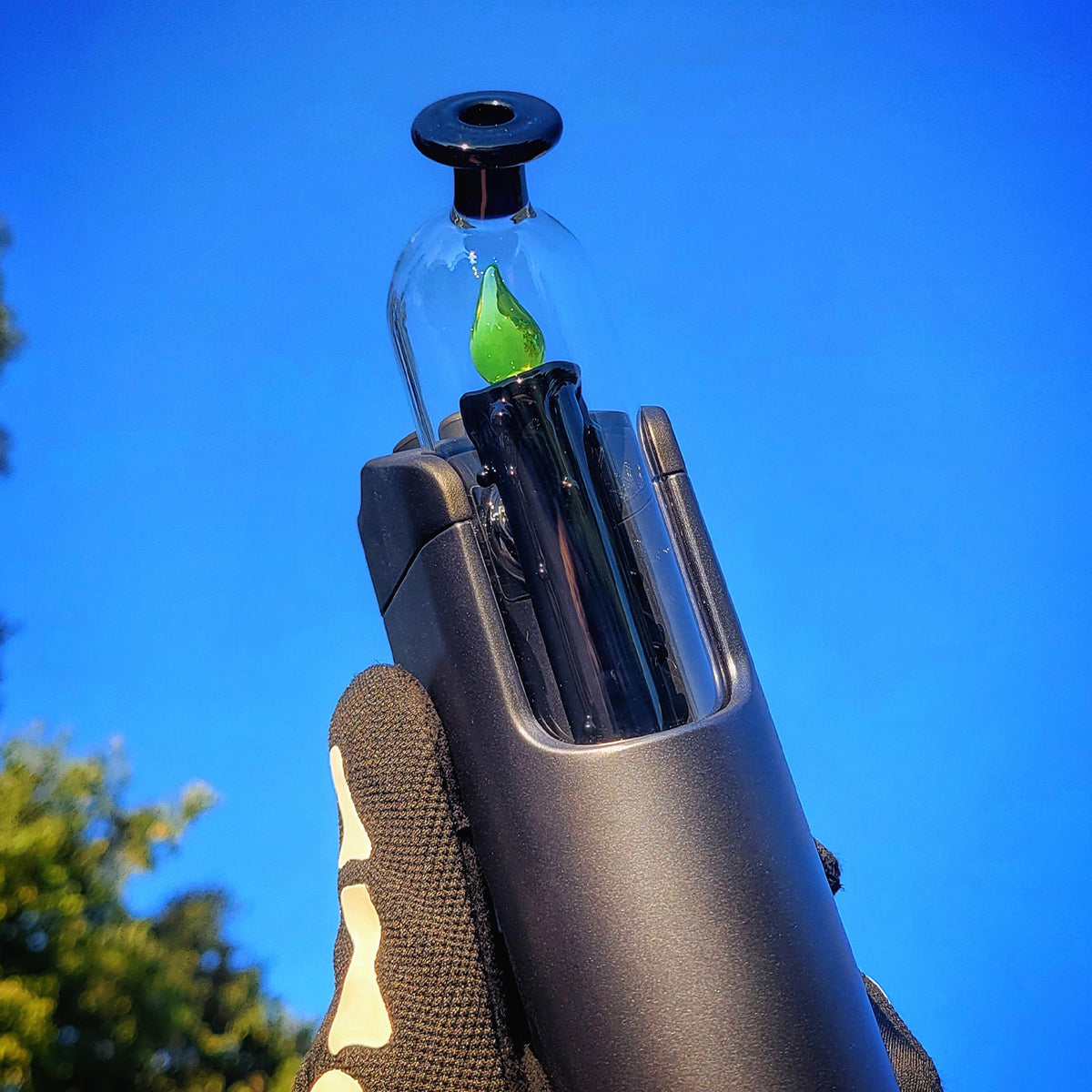 "Jet Black Ion UV Candle"  Dr.Dabber Switch Go Attachment By Meademade Glass