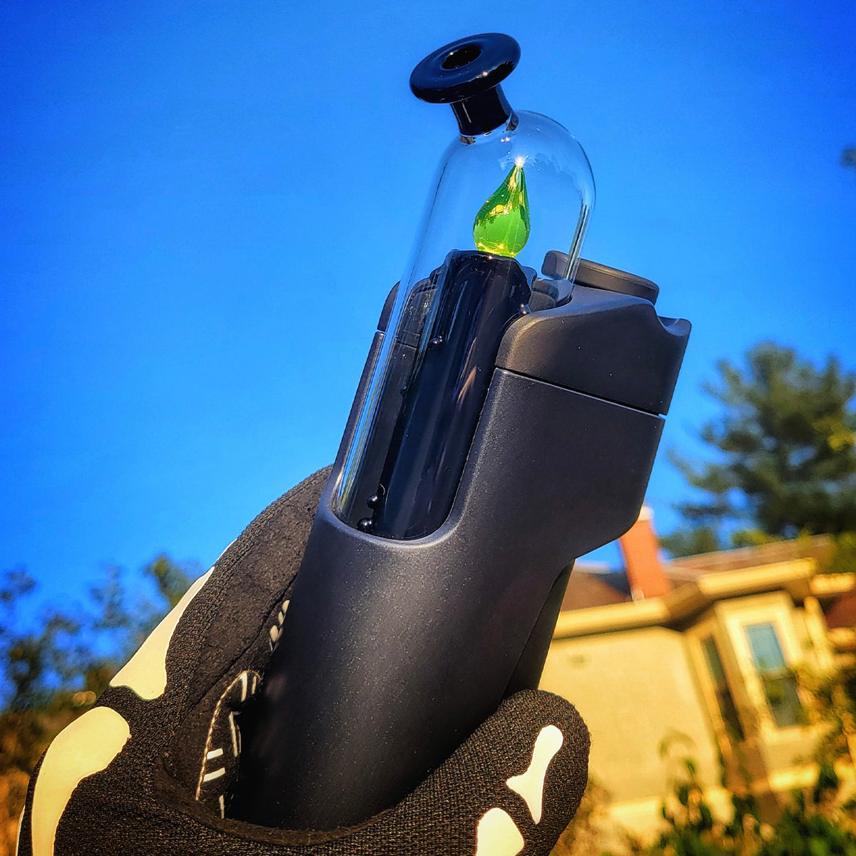 "Jet Black Ion UV Candle"  Dr.Dabber Switch Go Attachment By Meademade Glass