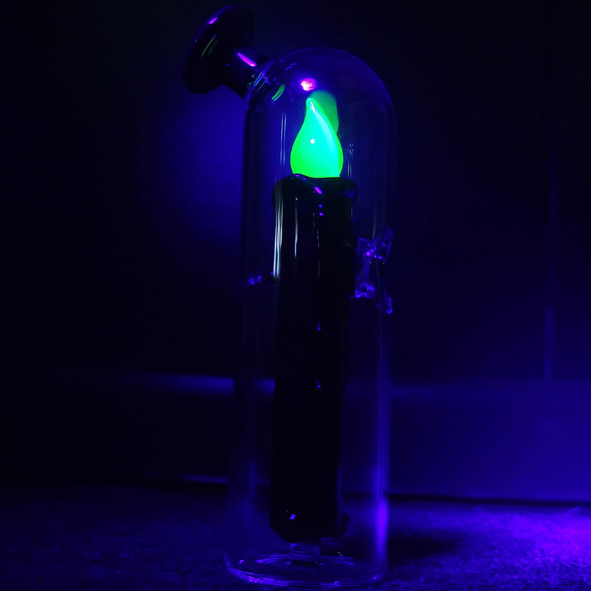"Jet Black Ion UV Candle"  Dr.Dabber Switch Go Attachment By Meademade Glass