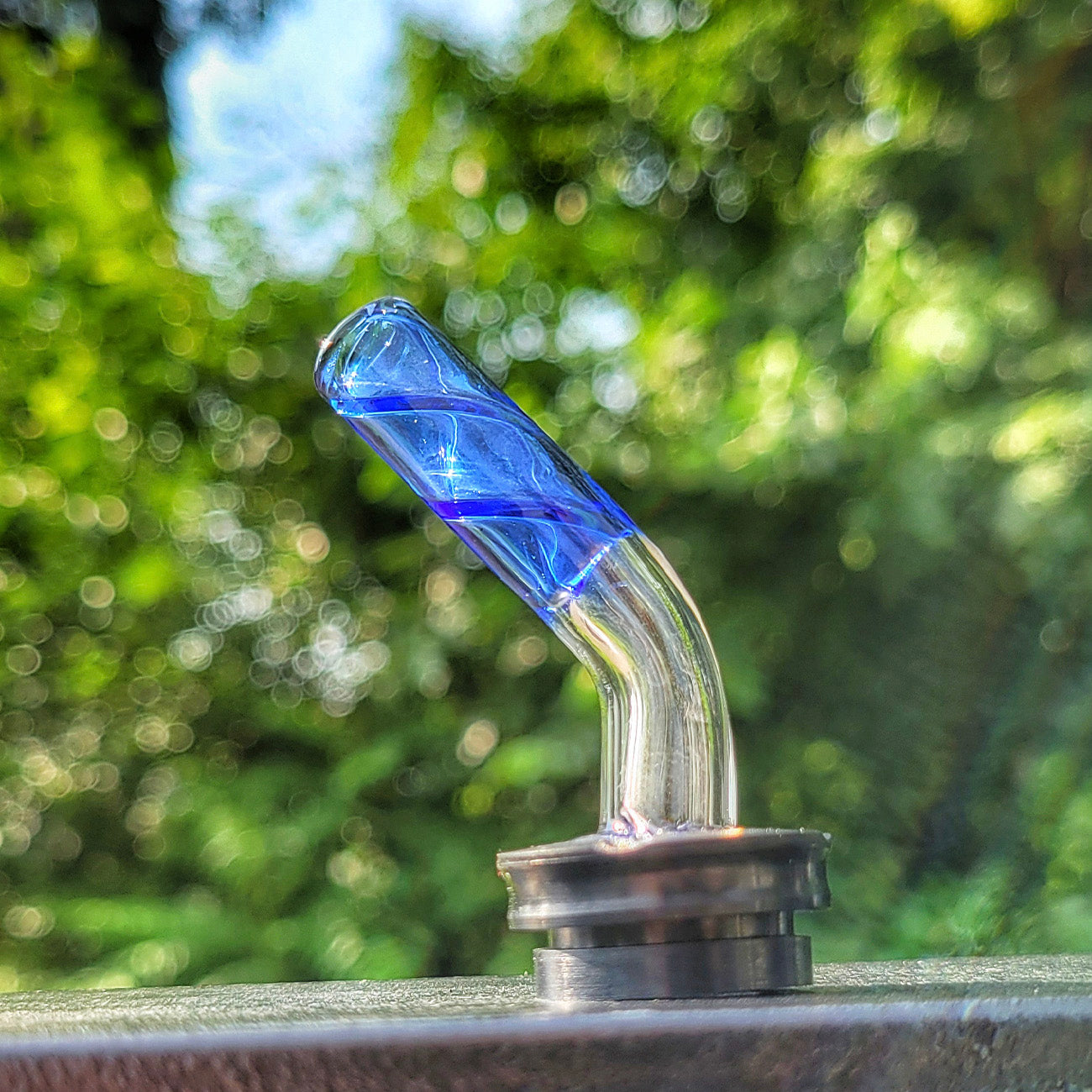 "Blue" Rotini 45 Stem Spinner Puffco Pivot Tip By Nope2Dope