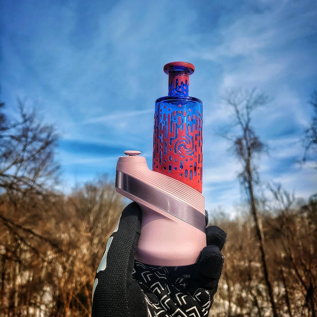 "Red Cascade" Puffco Attachment By Milkyway Glass