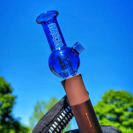 "Blue Playful Beaker" Pivot Tip By Cheech Glass