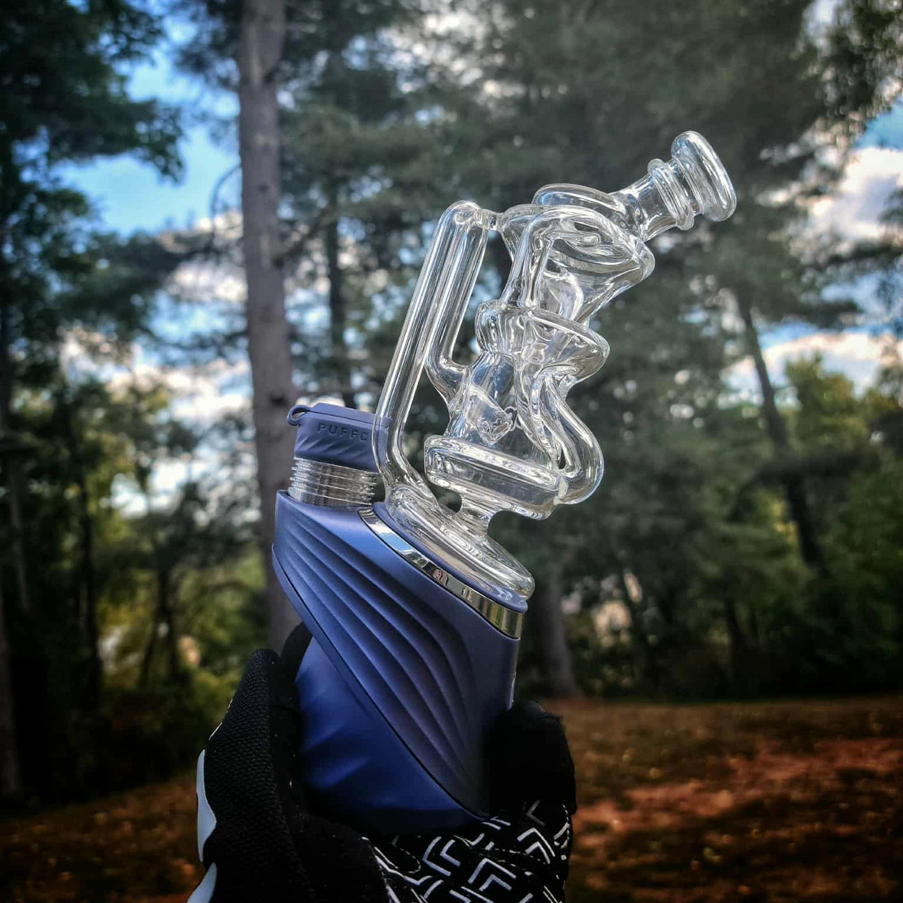 "Clear Floating Recycler" Puffco Attachment By Dop Glass
