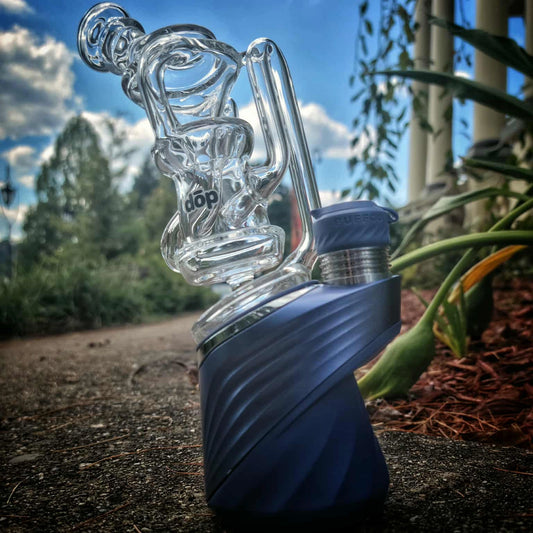 "Clear Floating Recycler" Puffco Attachment By Dop Glass