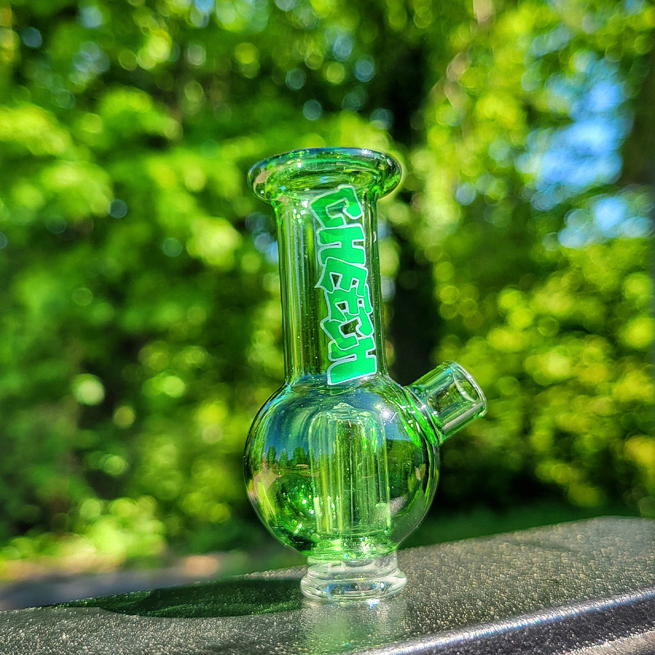 "Green Playful Beaker" Pivot Tip By Cheech Glass