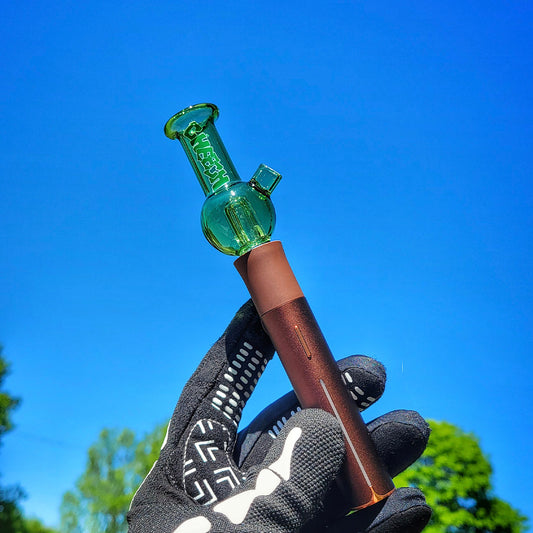 "Green Playful Beaker" Pivot Tip By Cheech Glass