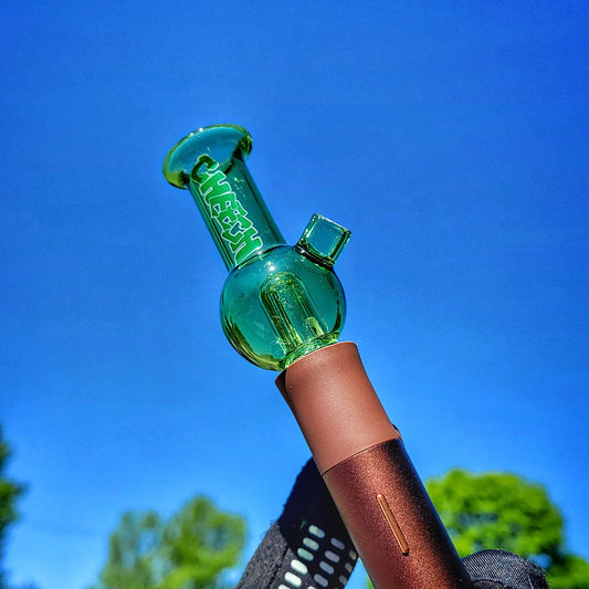 "Green Playful Beaker" Pivot Tip By Cheech Glass