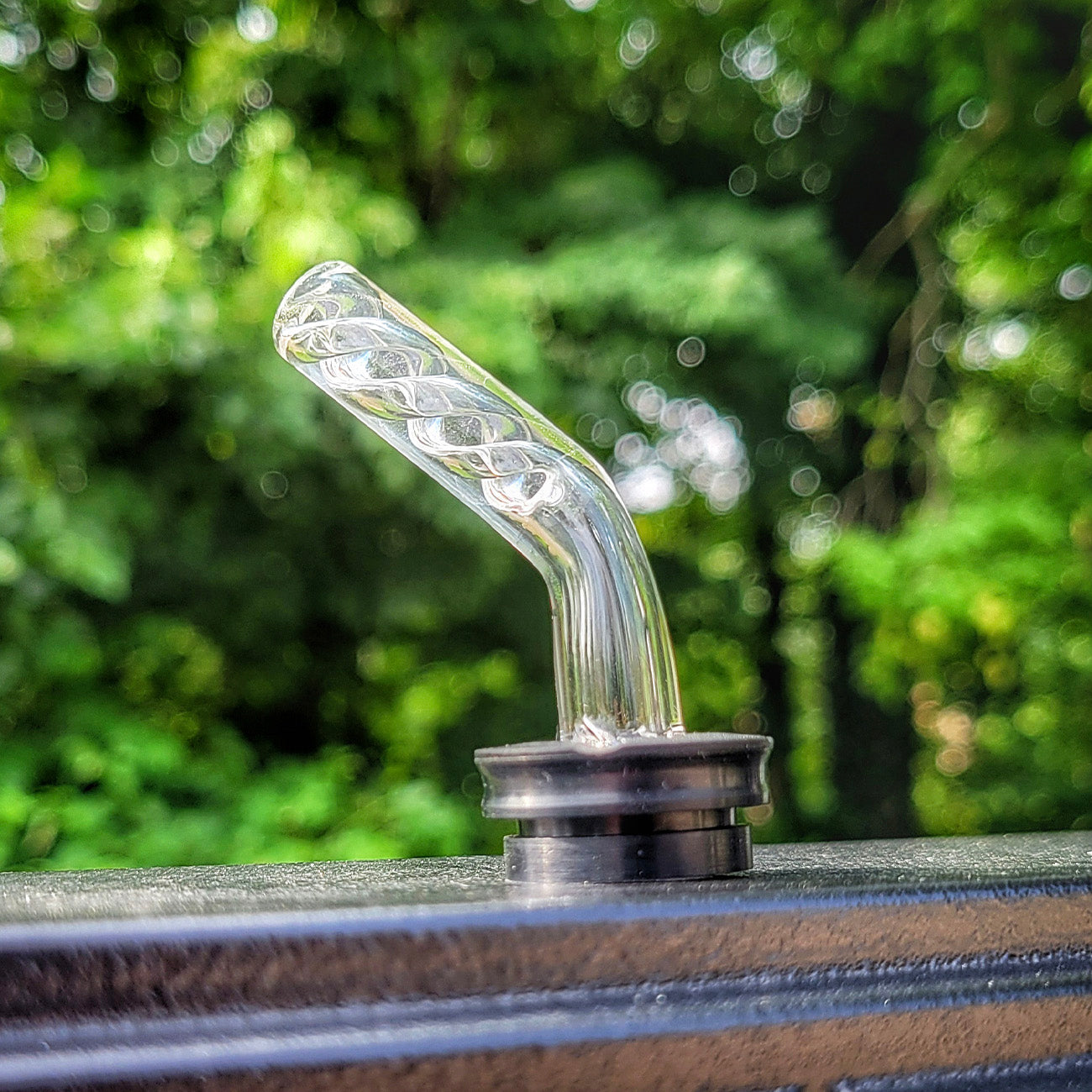 "Clear" Rotini 45 Stem Spinner Puffco Pivot Tip By Nope2Dope