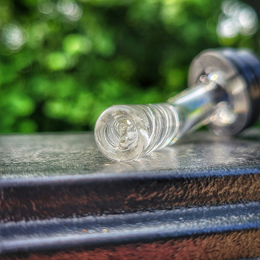"Clear" Rotini 45 Stem Spinner Puffco Pivot Tip By Nope2Dope