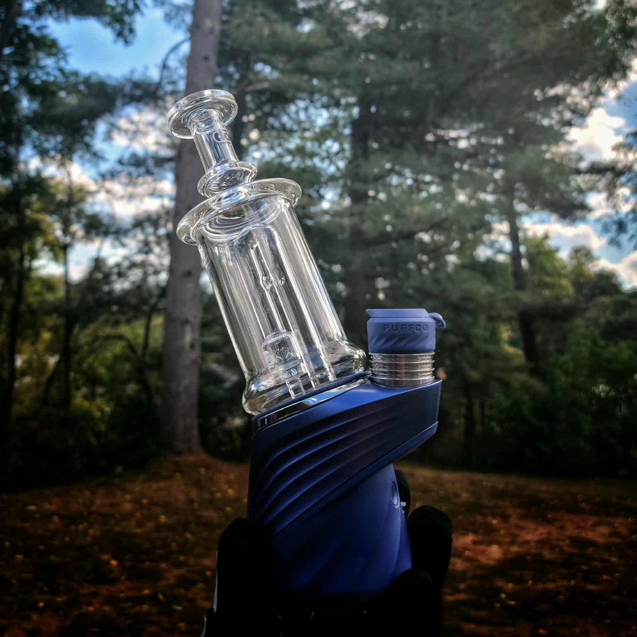 "Clear Seed Perc Chugger" Puffco Attachment By Dop Glass