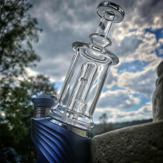 "Clear Seed Perc Chugger" Puffco Attachment By Dop Glass