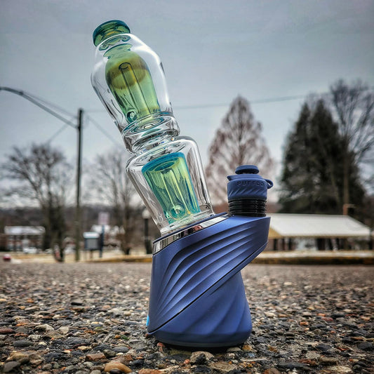 "Marina" Dual Coffin Puffco Attachment By Mac Savage Glass