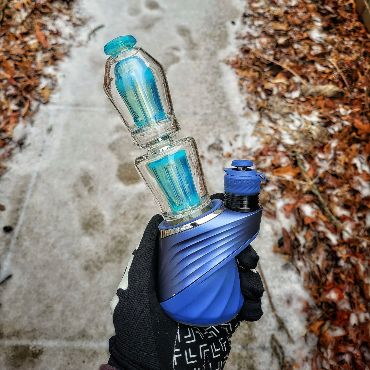 "Marina" Dual Coffin Puffco Attachment By Mac Savage Glass