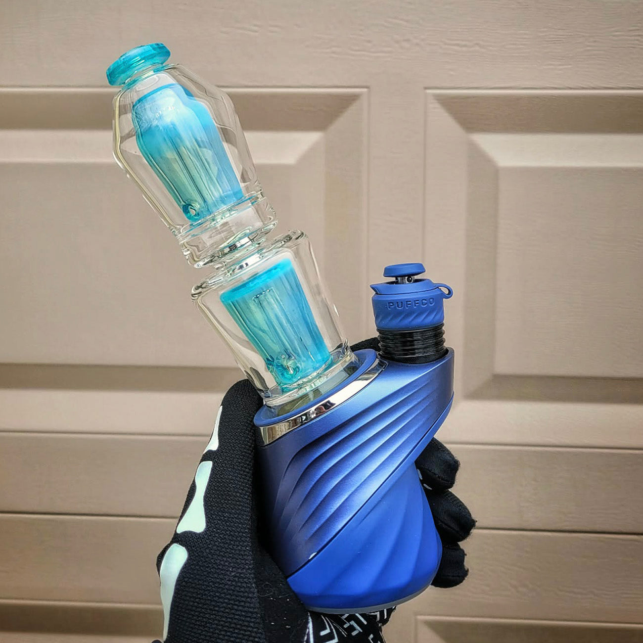 "Marina" Dual Coffin Puffco Attachment By Mac Savage Glass