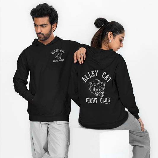 "Alley Cat Fight Club" Pullover Hoodie By Cartel Ink