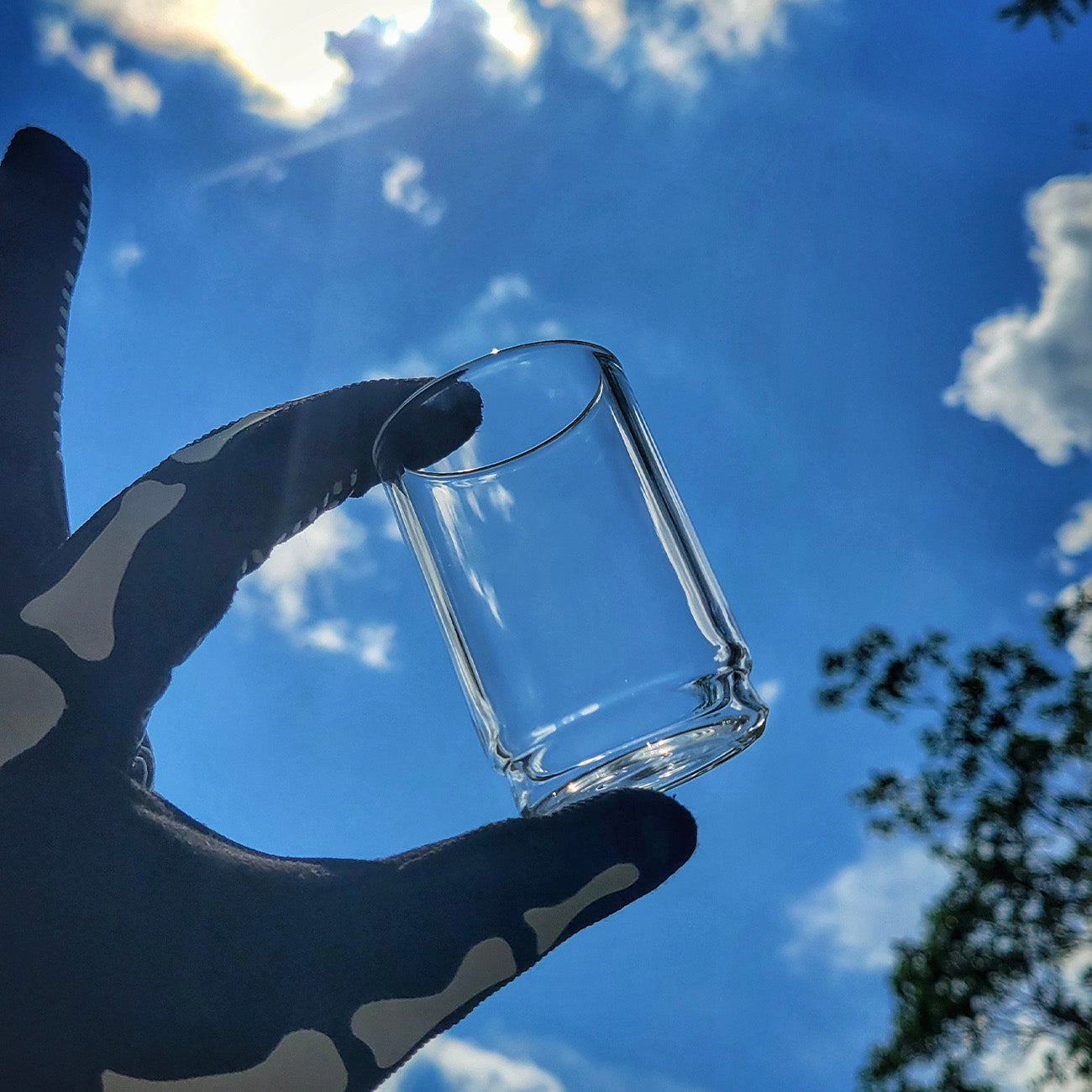"Clear" Dual Core Puffco Attachment By Finn Glass
