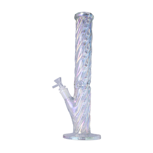 "15" Twisted Iridescent Tube" Waterpipe By Human Grade