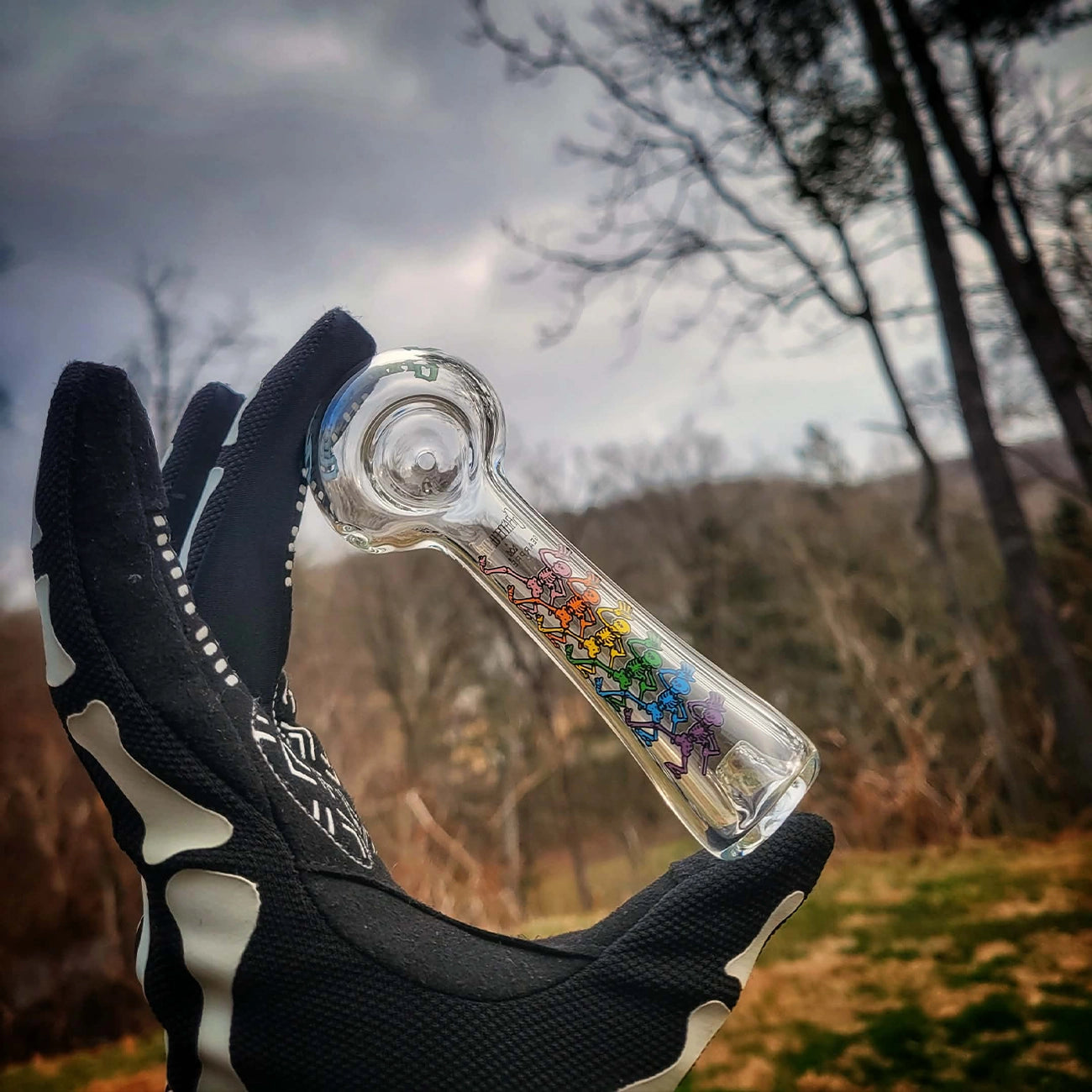 "Dancing Skeleton Collectible Bus" Handpipe Set By Grateful Dead & Gear Premium