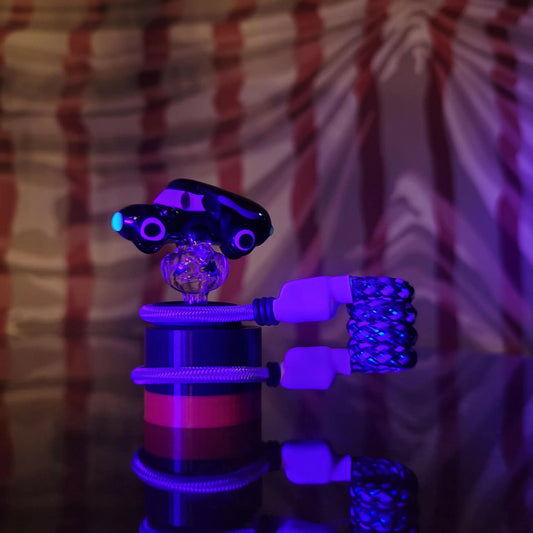 "Ghostly Buggy #1 UV" JNG Glass X Tuff Tether Combo