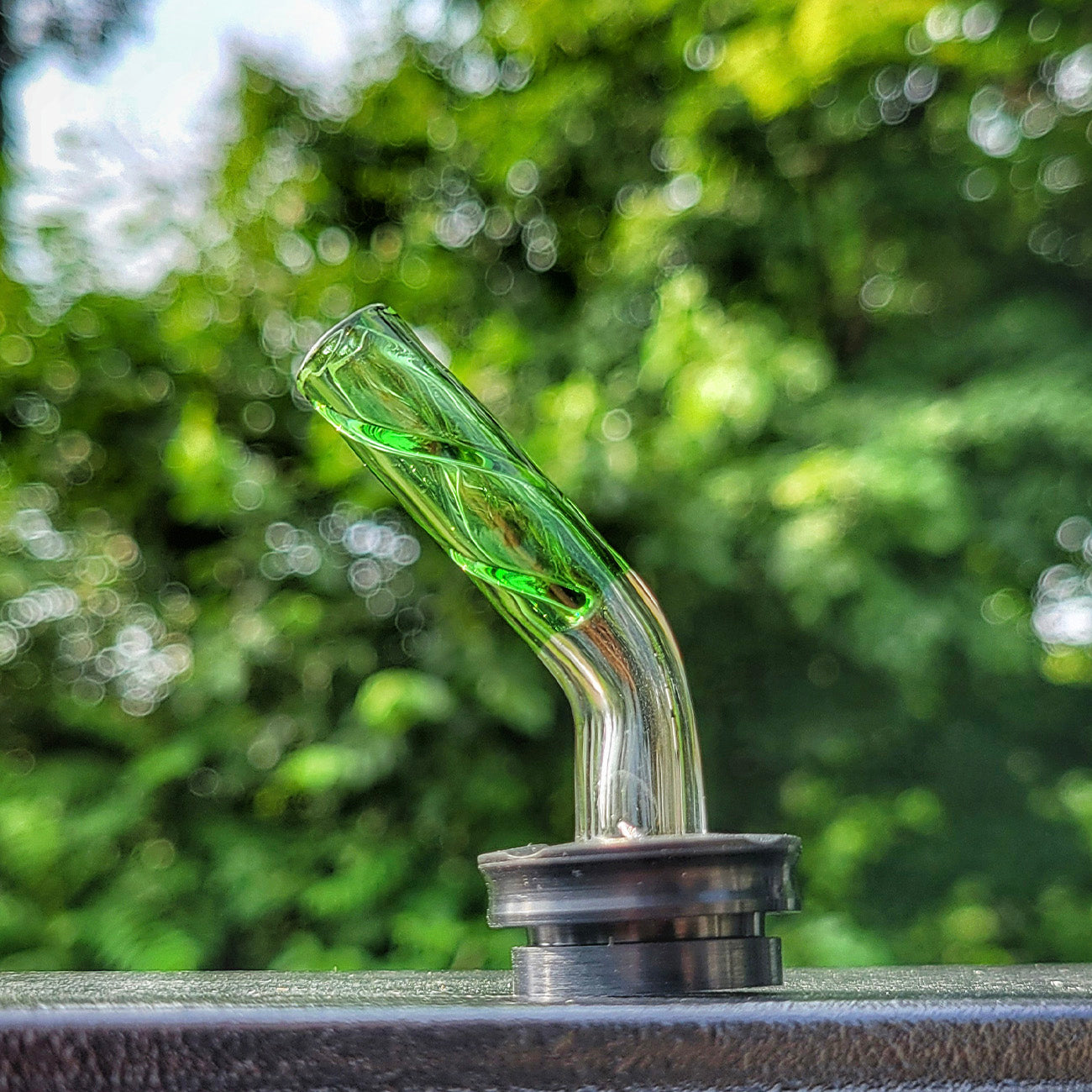 "Green" Rotini 45 Stem Spinner Puffco Pivot Tip By Nope2Dope