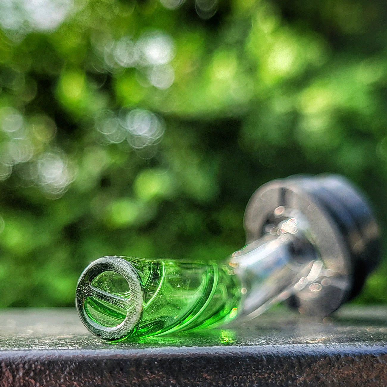 "Green" Rotini 45 Stem Spinner Puffco Pivot Tip By Nope2Dope