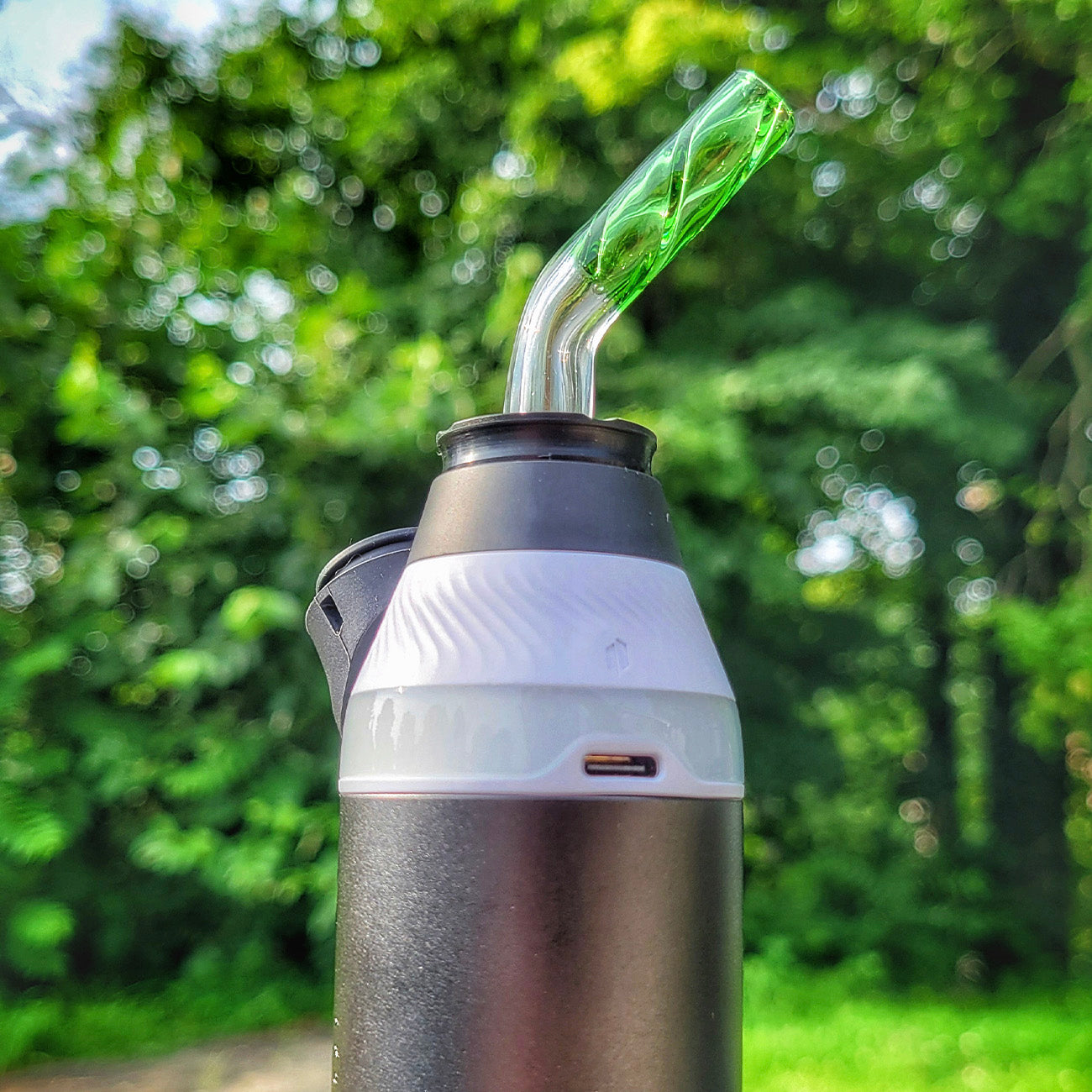 "Green" Rotini 45 Stem Spinner Puffco Pivot Tip By Nope2Dope