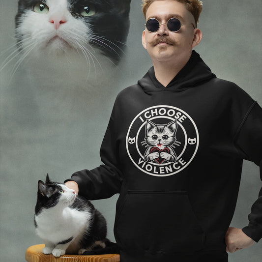 "I Choose Violence" Pullover Hoodie By Cartel Ink