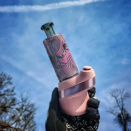 "Purple Illusion 2: The Sublime" Puffco Attachment By Milkyway Glass