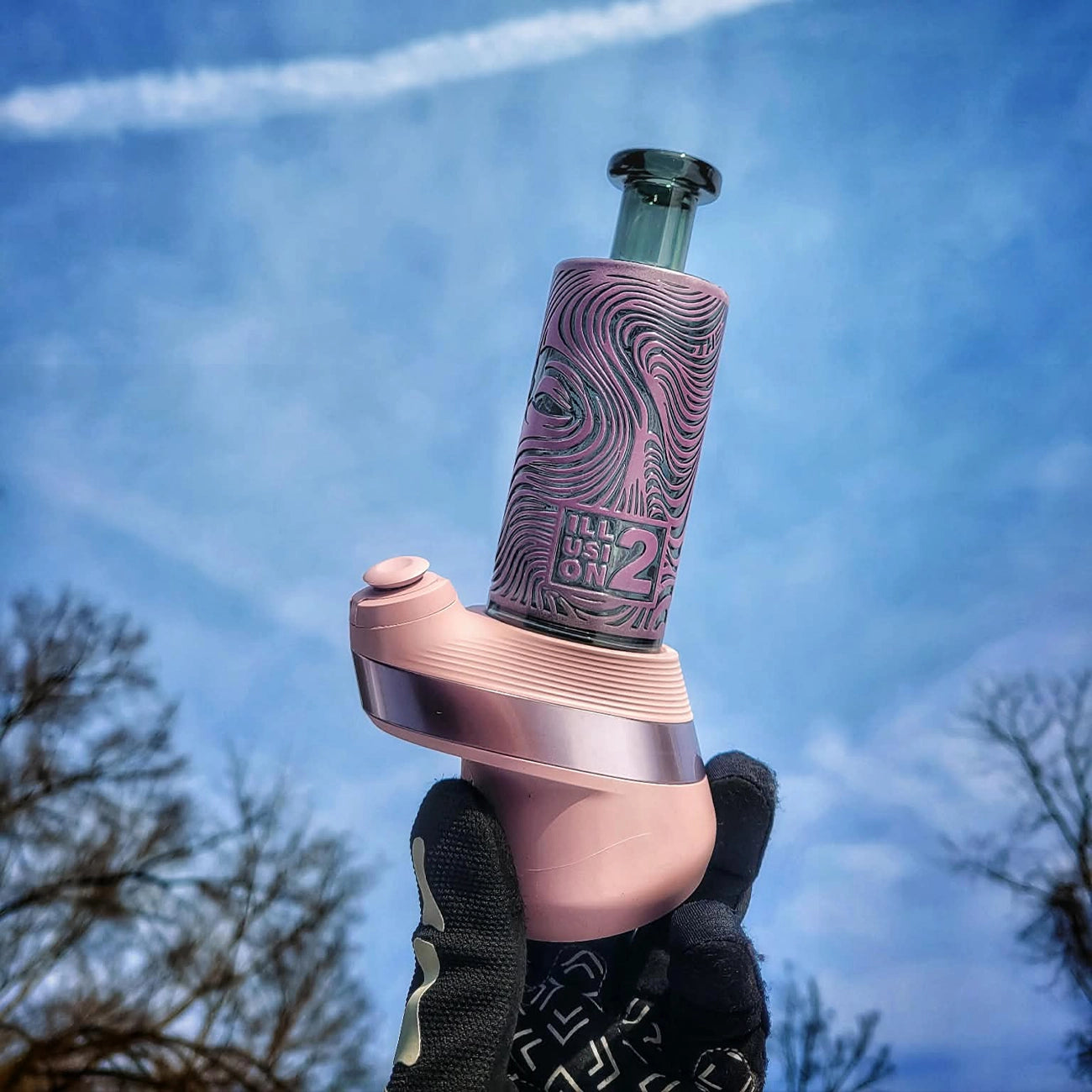 "Purple Illusion 2: The Sublime" Puffco Attachment By Milkyway Glass